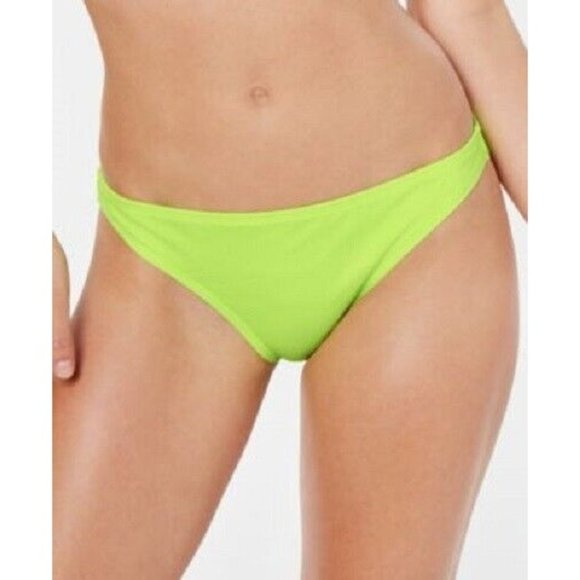 California Waves - Junior's Solid Ribbed Hipster Bottom, Lime Green, Medium, NWT - Picture 1 of 1